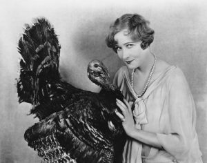 woman with turkey
